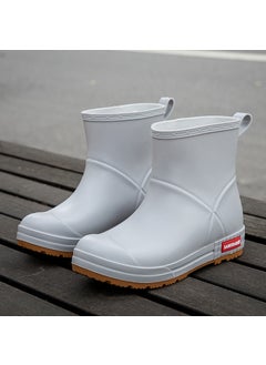 Buy New Couple Rain Boots Non-slip Durable Fishing Waterproof ShoesGray Gray in Saudi Arabia