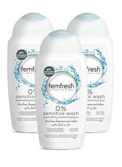 Buy Intimate 0% Sensitive  Wash 3x250ml in UAE