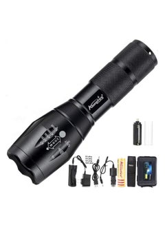Buy AloneFire G700 Flashlight Cree XML T6 U3 LED Aluminum Waterproof Zoom Camping Torch Tactical light powered by 3xAAA or 18650 Rechargeable Battery in Saudi Arabia