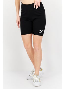 اشتري Women Sportswear Fit Brand Logo Training Short, Black في الامارات