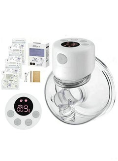 اشتري Wearable Breast Pump Hands Free Breast Low Noise And Painless 2 Modes And 9 Levels Electric Portable في الامارات