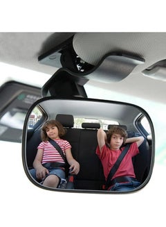 Buy Car Rearview Mirror, Hd Interior Blind Spot Mirror, Observe Road Visual Blind Spot, 360-degree Rotating Adjustable Angle, Fixed on the Sun Visor, Observe Back Seat Baby in Saudi Arabia