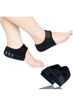 اشتري 2PCS Heel Protectors/Heel Cups/Heel Sleeves Pads/Heel Cushion/Heel Support for Relieving Heel Pain Pressure From Plantar Fasciitis (Black) في الامارات