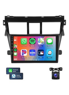 اشتري Android Car Stereo for Toyota VIOS Yaris 2007-2012 1GB RAM 32GB ROM 9 Inch Support MirrorLink WiFi BT, 2.5D IPS Touch Screen with AHD Camera Included في الامارات