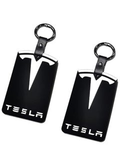 Buy Silicone Protector Card Holder Keychain for Tesla Model 3/Y in UAE