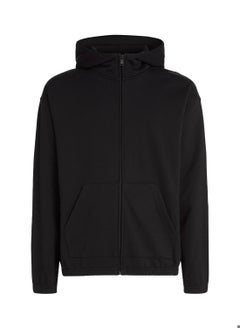 Buy Men's Cotton Terry Hoodie, Black in UAE