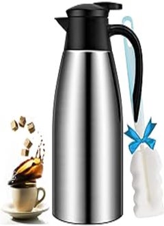 Buy GearRoot 68oz Coffee Carafe Airpot Insulated Thermos Urn Stainless Steel Vacuum Thermal Pot Flask for Hot Beverage / Water, Tea - Keep 12 / 24 Hours Hot / Cold …, Silver in Egypt