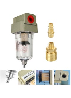 اشتري Compressed Air Filter Air Compressor Filter 1/4", Compressed Air Regulator Air Filter Pressure Regulator Oil Water Separator Filter with Quick Coupling Connection for Compressor And Air Tools في الامارات