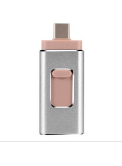Buy 32GB USB Flash Drive, Shock Proof 3-in-1 External USB Flash Drive, Safe And Stable USB Memory Stick, Convenient And Fast Metal Body Flash Drive, Silver Color (Type-C Interface + apple Head + USB) in Saudi Arabia