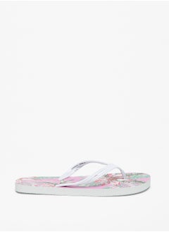 Buy Womens Floral Print Slip On Thong Slippers in Saudi Arabia