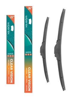 Buy WiperEx Wiper Blades for Volkswagen Tiguan L 2017 2018 2019 26" + 22" All Weather, Uniform Wiping, Premium Rubber, Perfect Fit, Silent, Reduced Wind Lift, No Marks (Set of 2) in UAE