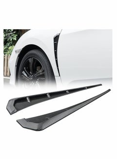 اشتري Car Fender Side Vents 1Pair ABS Carbon Fiber Spoiler Compatible Stickers Decorative Air Flow Intake Hole Grille Auto Exterior Accessories في السعودية