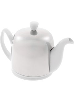 Buy Guy Degrenne Stainless Steel/Porcelain Teapot For Cups White Pour 4 Tasses in UAE