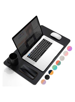 اشتري وسادة مكتب مكتب COOLBABY ، لوحة ماوس ألعاب مقاومة للماء رفيعة للغاية ، لوحة مفاتيح ممتدة للمكتب للاستخدام المزدوج (70 * 35 سم ، أسود + أسود) في الامارات