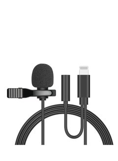 Buy Mini Microphone iPhone Condenser Lavalier Omnidirectional Condenser Microphone for Telephone and Video Recording Device for Lavalier Microphone for Youtube, Interviews and Meetings Black in Saudi Arabia