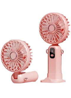 اشتري Smart Display Portable USB Mini Fan Rechargeable use Home Office School Gym Hanging Neck Fans Summer Sports Travel Picnic Cooling في السعودية