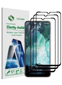 Buy 3 Pack For Nokia G21 Tempered Glass Screen Protector Full Glue Back in UAE