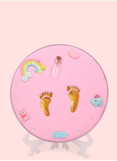 اشتري Newborn Baby's Hand And Foot Inkpad, DIY Souvenir Gift Of Hand Footprint And Fetal Hair, Baby Handprint Footprint Souvenir Kit. في السعودية