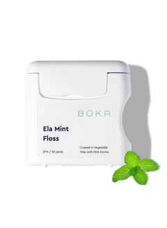 Buy Ela Mint Woven Dental Floss, Made from Natural Vegetable Wax, Teflon-Free, 30 Yards of Waxed Floss (Pack of 1) in UAE