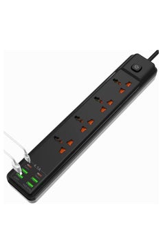 Buy Tycom Power Strip Surge Protector with USB- Extension Cord Plug with 4 AC Outlet and 4 USB 2 Type C, Small Desktop Station with 6 ft Power Cord, Compact Socket in UAE