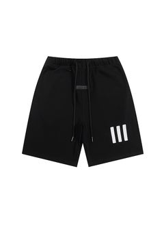 Buy New Fog Triple-Stripe High-Quality Shorts for Couples Black in UAE