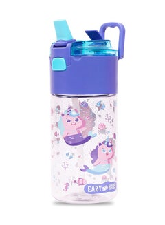 Buy Tritan Water Bottle with Snack Box Mermaid-Purple 450ml in UAE