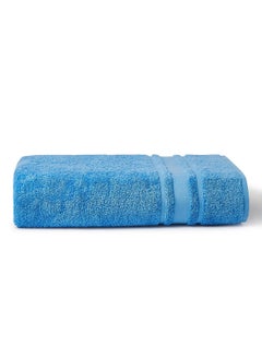 اشتري Sir Henry -Bath Sheet 450 GSM 100% Cotton Terry 80x160 cm Soft Feel Super Absorbent Blue في الامارات