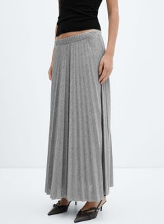Buy High Waist Front Slit Skirt in UAE