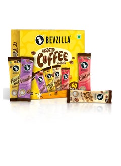 Buy Bevzilla 60 Instant Coffee Powder Sachets 4 Flavours 120 Grams  Turkish Hazelnut Colombian Gold  French Vanilla and English Butterscotch 15 Sachets Each Flavour  Makes 60 Cups in UAE