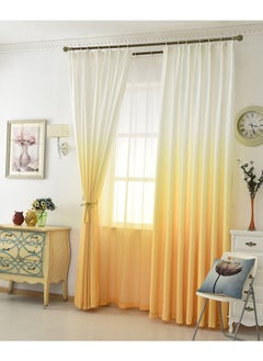 Buy Gradient Semi Blackout Curtain Room Darkening Window Pencil Pleat Curtain - Semi-Sheer Draperie Panel Living Room Bedroom Glass Door Decor Curtain 1 Panel in Saudi Arabia