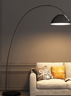 اشتري Nordic Three Color Dimming Floor Lamp Modern Marble Black 360° Flexible Rotating Arc Dome Pole Standing Lamp Bedroom Living Room Decor في السعودية