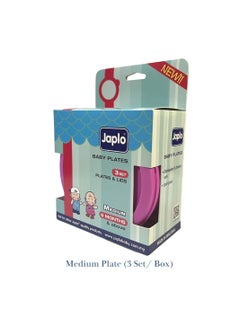 Buy Japlo Food Storage Silicone Container Feeding Plate for Baby BPA-Free - M (3 Set - Box) in UAE