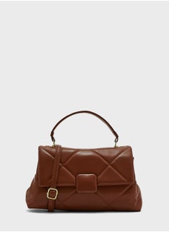 Buy Quilted Square Buckle Satchel Bag in Saudi Arabia