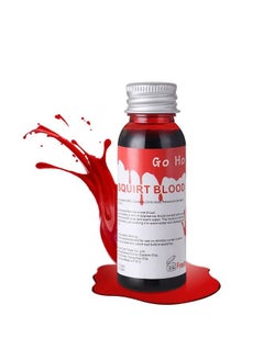 اشتري Fake Blood Makeup(1 oz),Realistic Effects Fake Blood Washable for Scar Wound and Clothes,Easy Dry Flow Fake Blood for Eyes Drips Nose Bleeds,Halloween Blood for Cosplay SFX Zombie Vampire Specia في الامارات