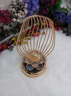 Buy Candle holder in the shape of a mesh flower, a wonderful decorative shape suitable for an office, home, clinic, or office, multi-colored in Egypt