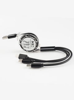 Buy 3 In 1 USB Charging Cable Black 100cm in Saudi Arabia
