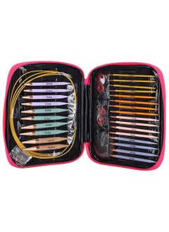 اشتري Interchangeable Knitting Needles Set 13 Pairs, Circular Knitting Needles with 2.75mm-10mm في الامارات