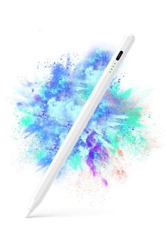 Buy Stylus Pen Capacitive Magnetic Rechargeable Stylus For Apple iPad White in Saudi Arabia