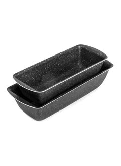 Buy Granite Rectangle Cake Mold Set - 2 Piece - Size 25 - 30 - Black in Egypt