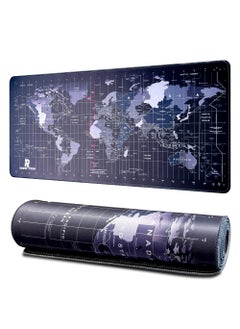 Buy Gaming Mouse Pad Anti-Skid 800x300x3mm Mouse Pads Extended Large Desk Pad World Map Keyboard Mousepad in Saudi Arabia