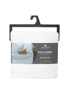 Buy Carina Premium Quality Square Pillow Case White 63 x 63 cm 178570Z in Saudi Arabia