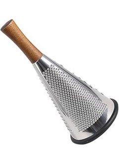 اشتري 1 Piece The Triangular Grater Has A Conical Shape A Stainless Grater With A Handle Made Of Wood في مصر