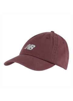 Buy Standard Men's and Women's Unisex 6-Panel Curved Brim Adjustable Cotton Twill, Washed Burgundy, One Size in UAE