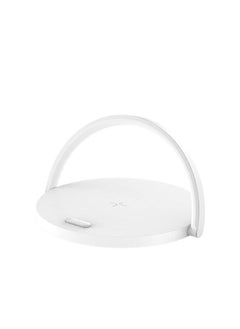 Buy Wireless charger base and the ability to convert it into stand for all devices fast charging10WWhite in Saudi Arabia