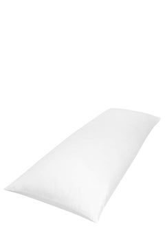 Buy Maestro Full Body Pillow Cotton Feel Plain White Hollowfiber 1400gm Filling, Breathable Large Body Pillow for Side Sleepers, 45x 120 cm in UAE