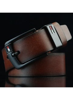 Buy Men's Faux Leather Belt Pin Buckle Belt (Brown) in Saudi Arabia