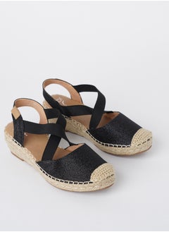 Buy JOVE Women's Casual Espadrilles BLACK in Saudi Arabia