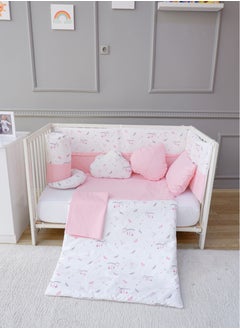 Buy 3 Side Guardrails for Baby Bed with Quilt, Pillows and Sheet in Saudi Arabia