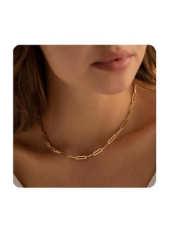 Buy 18K Gold Plated Chain Necklace, Zigzag Necklace for Women and Girls Jewelry for All Occasions by Fayrouz Jewelry in Egypt