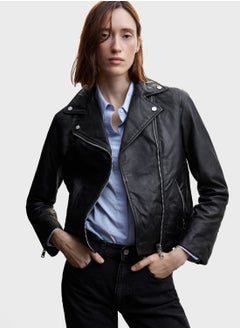 Buy Zip Through Pu Jacket in Saudi Arabia